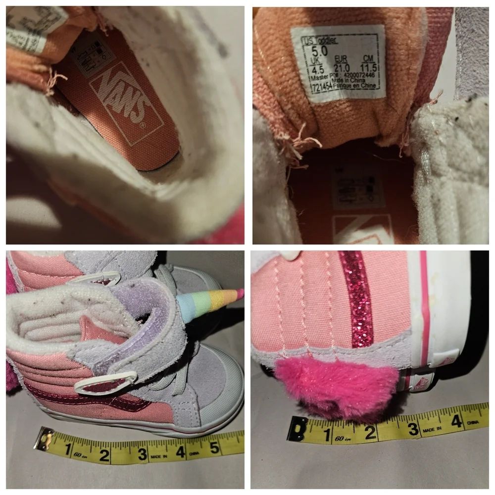 Vans Unicorn Sk8-hi Reissue (unicorn) Sneakers Shoes Pink Icing/lavender Size 5